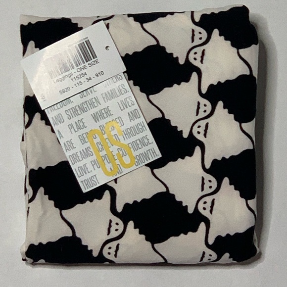 👻 🧡🖤TWO✌️2 PAIRS LLR OS Leggings-👻1 Pair Halloween & 1 pair Solid Black🖤👻 - Picture 3 of 10